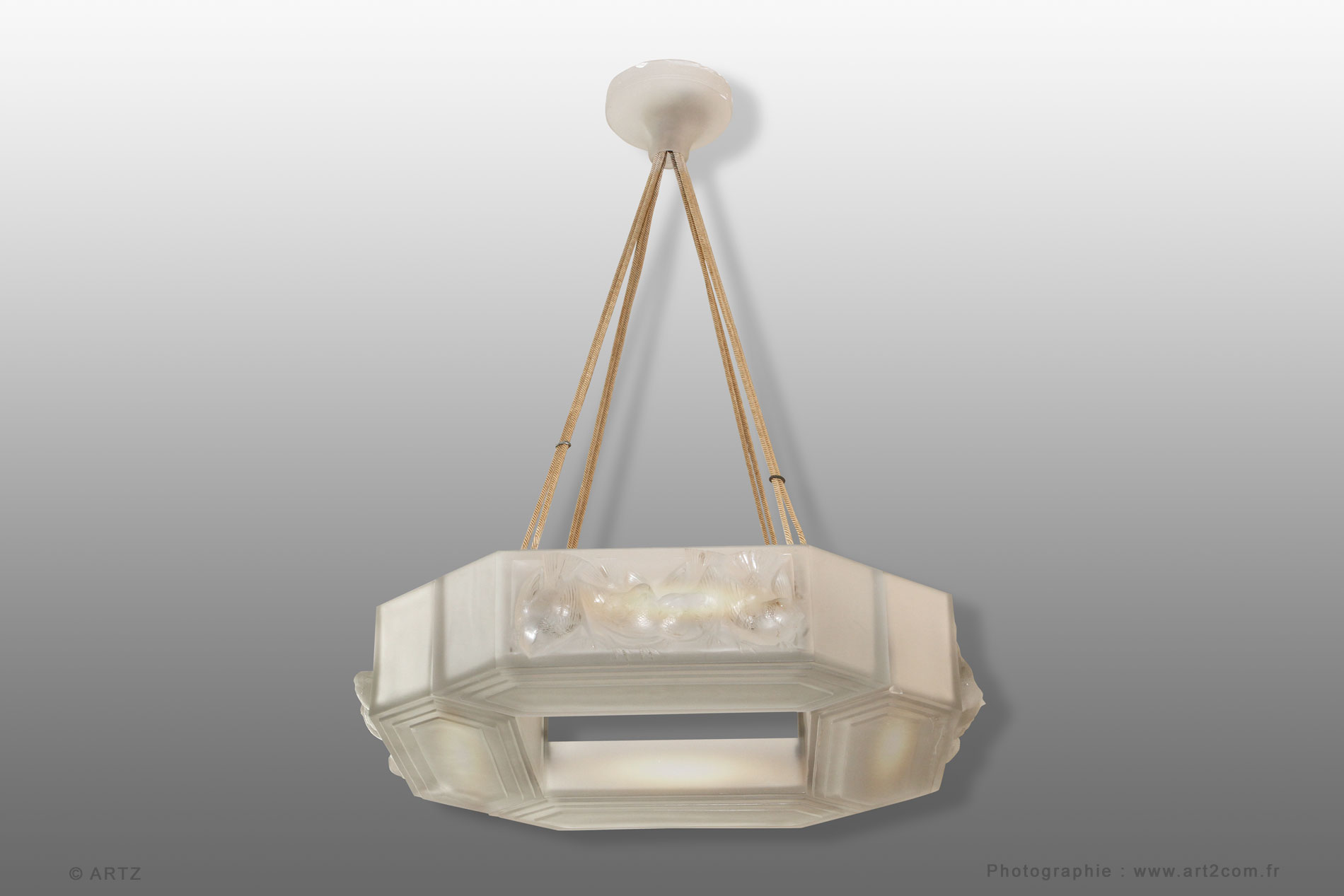 Exceptional chandelier R.LALIQUE