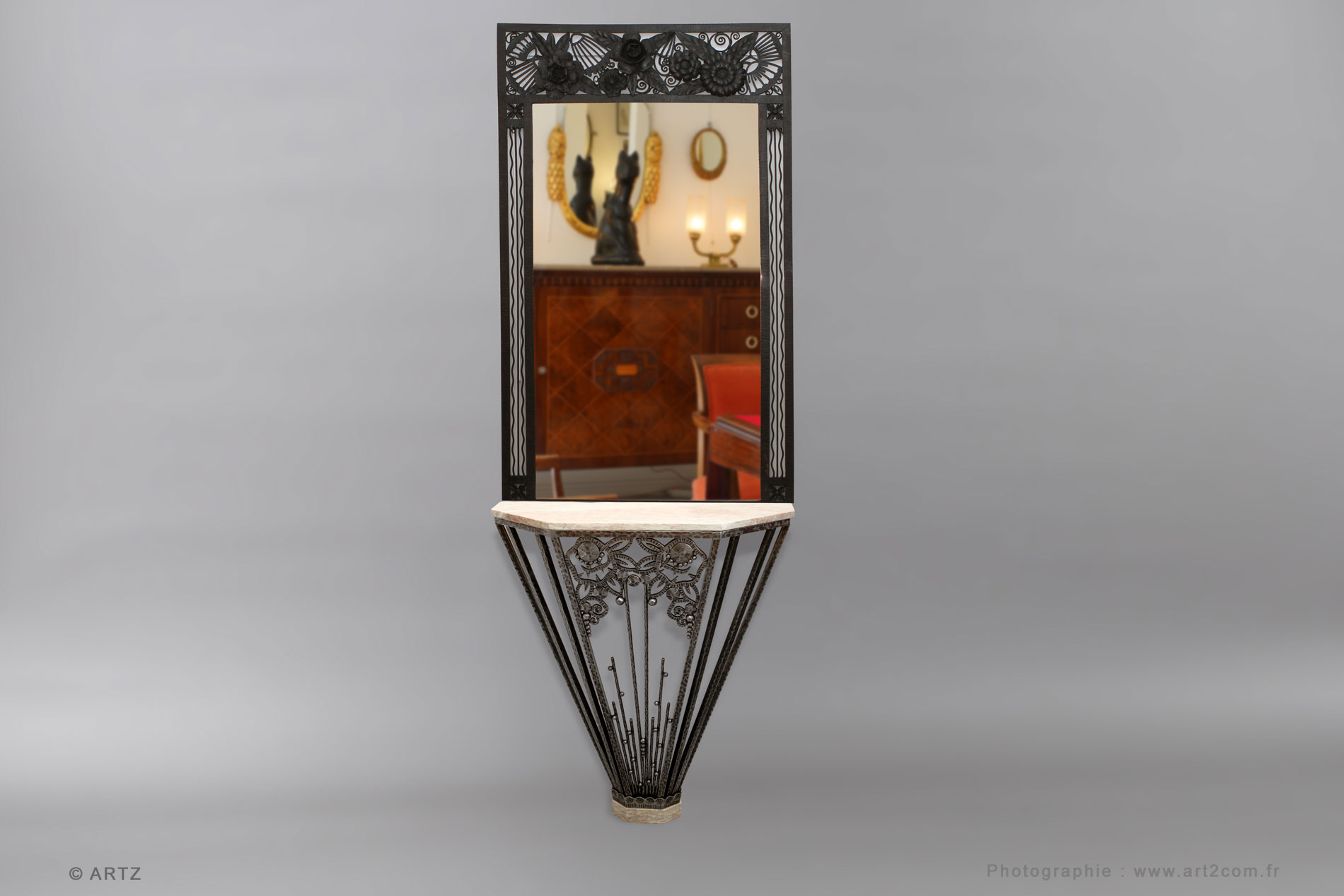 Console R.SUBES et miroir