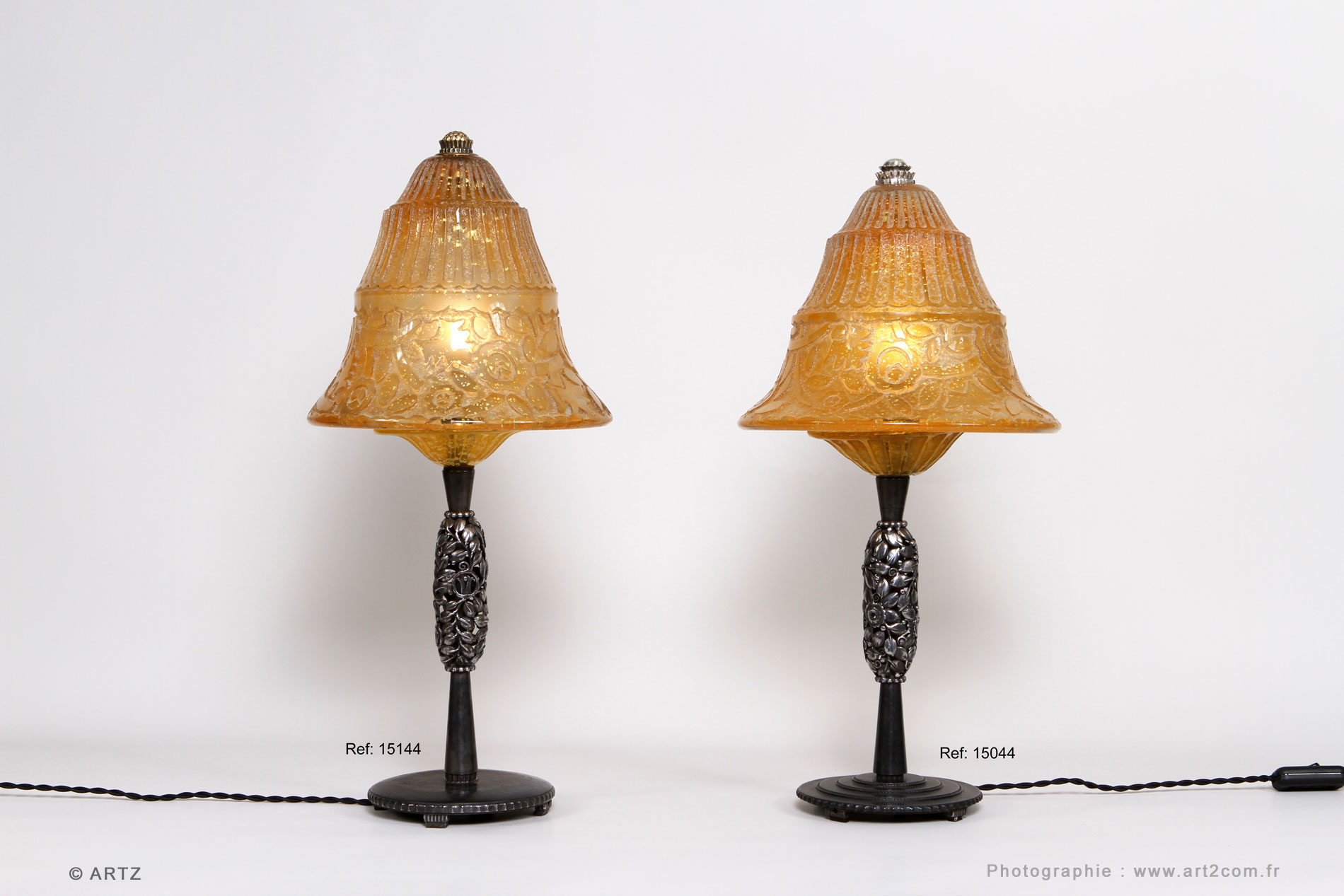 EXCEPTIONNELLE lampe DAUM - E.BRANDT