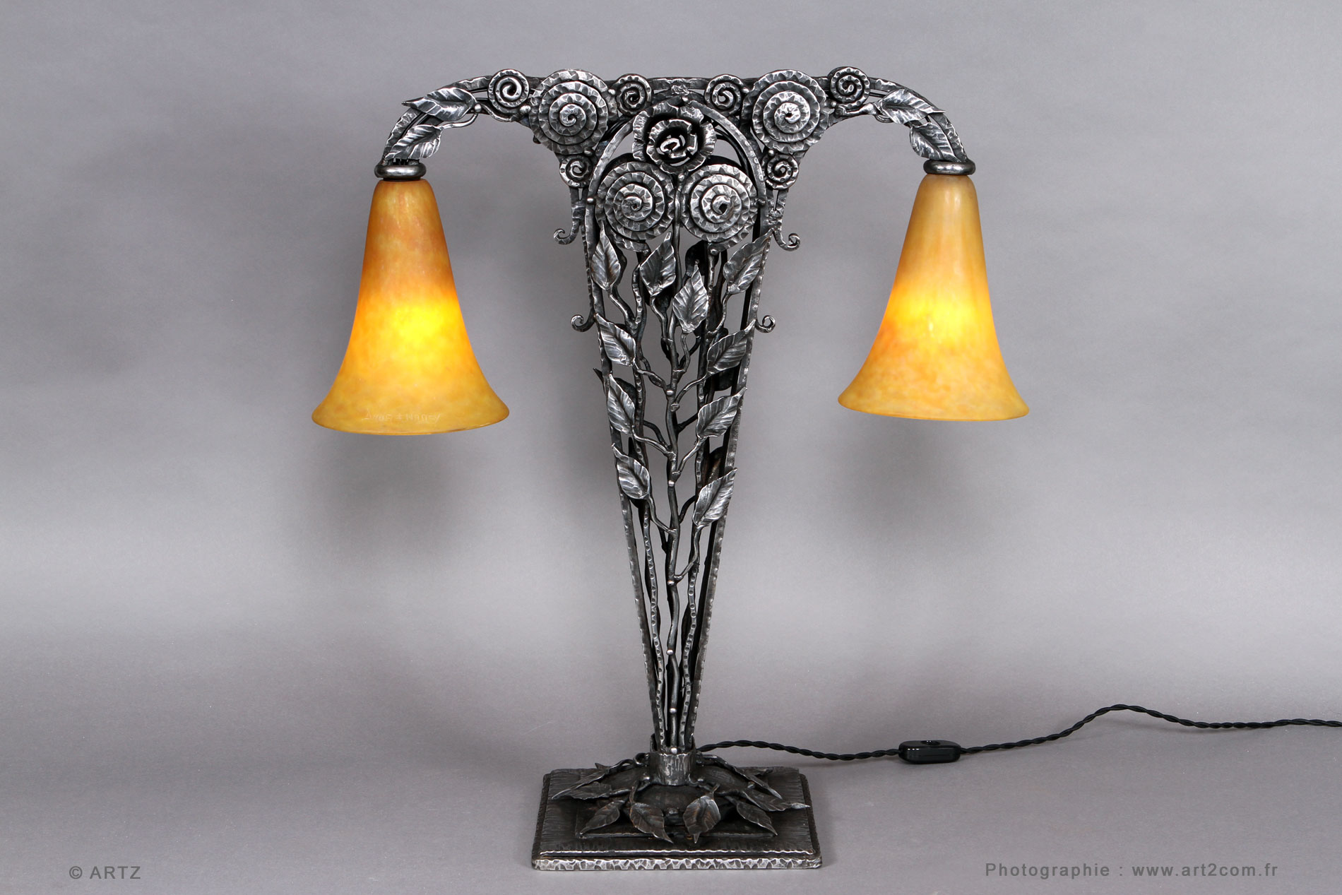 EXCEPTIONAL lamp DAUM - E.BRANDT