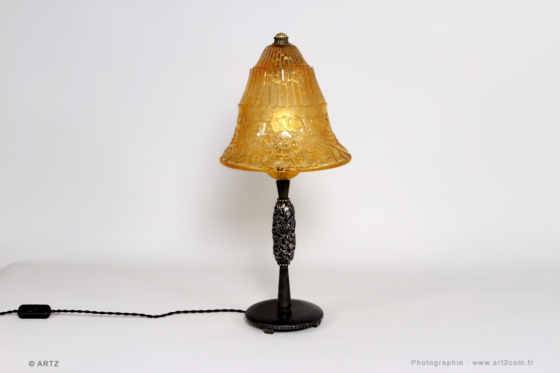EXCEPTIONNELLE lampe DAUM - E.BRANDT