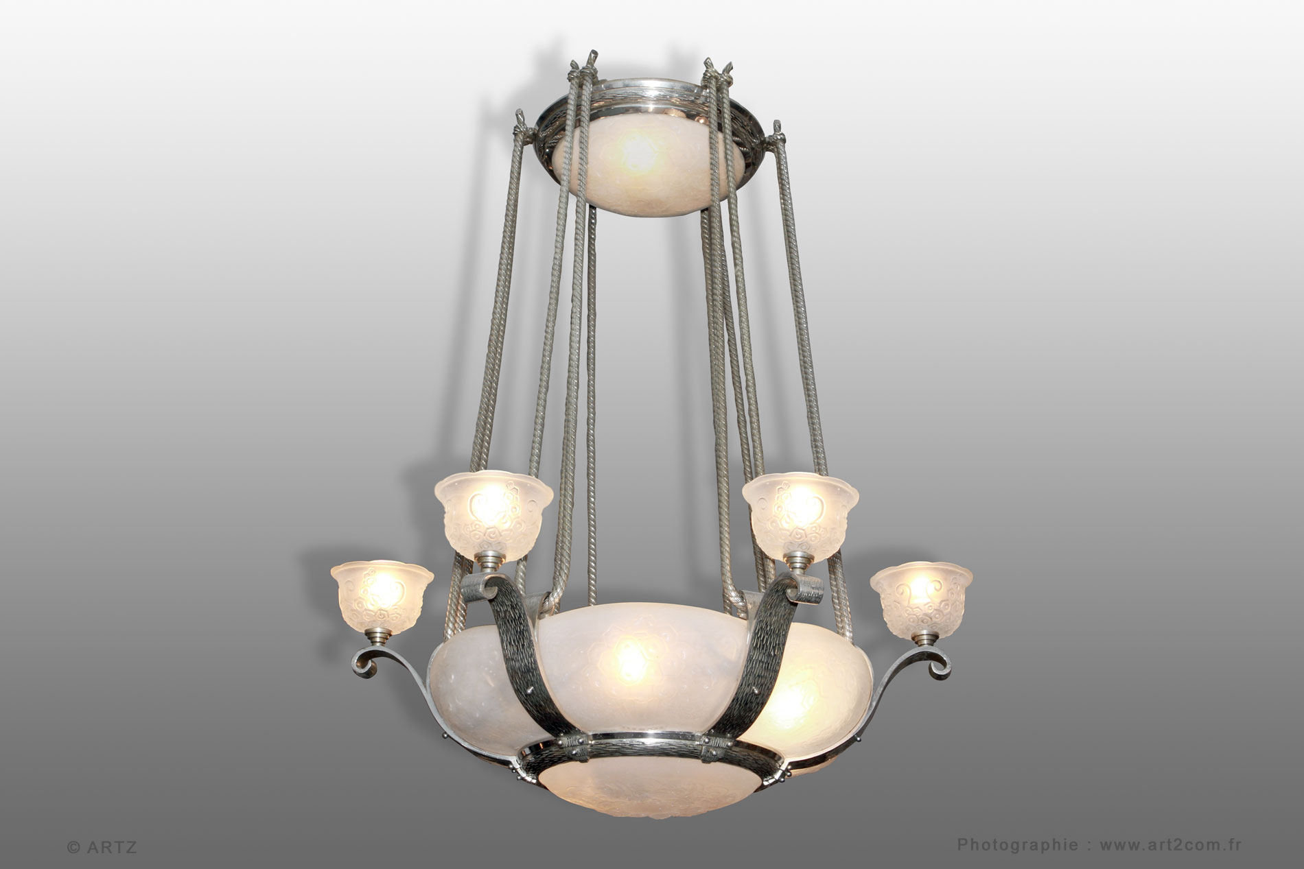 Exceptional chandelier MULLER Frères LUNEVILLE 