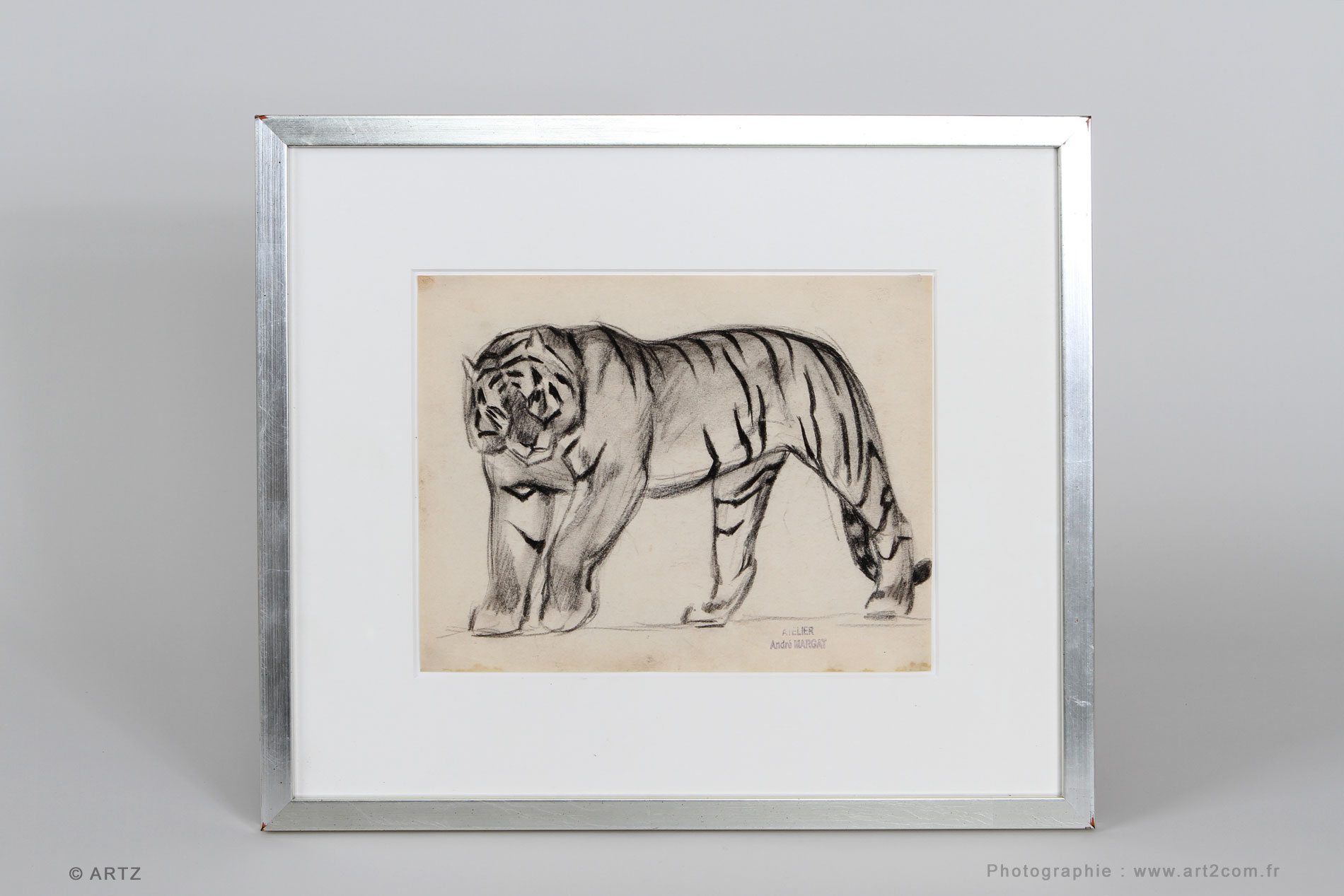 Charcoal drawing André MARGAT